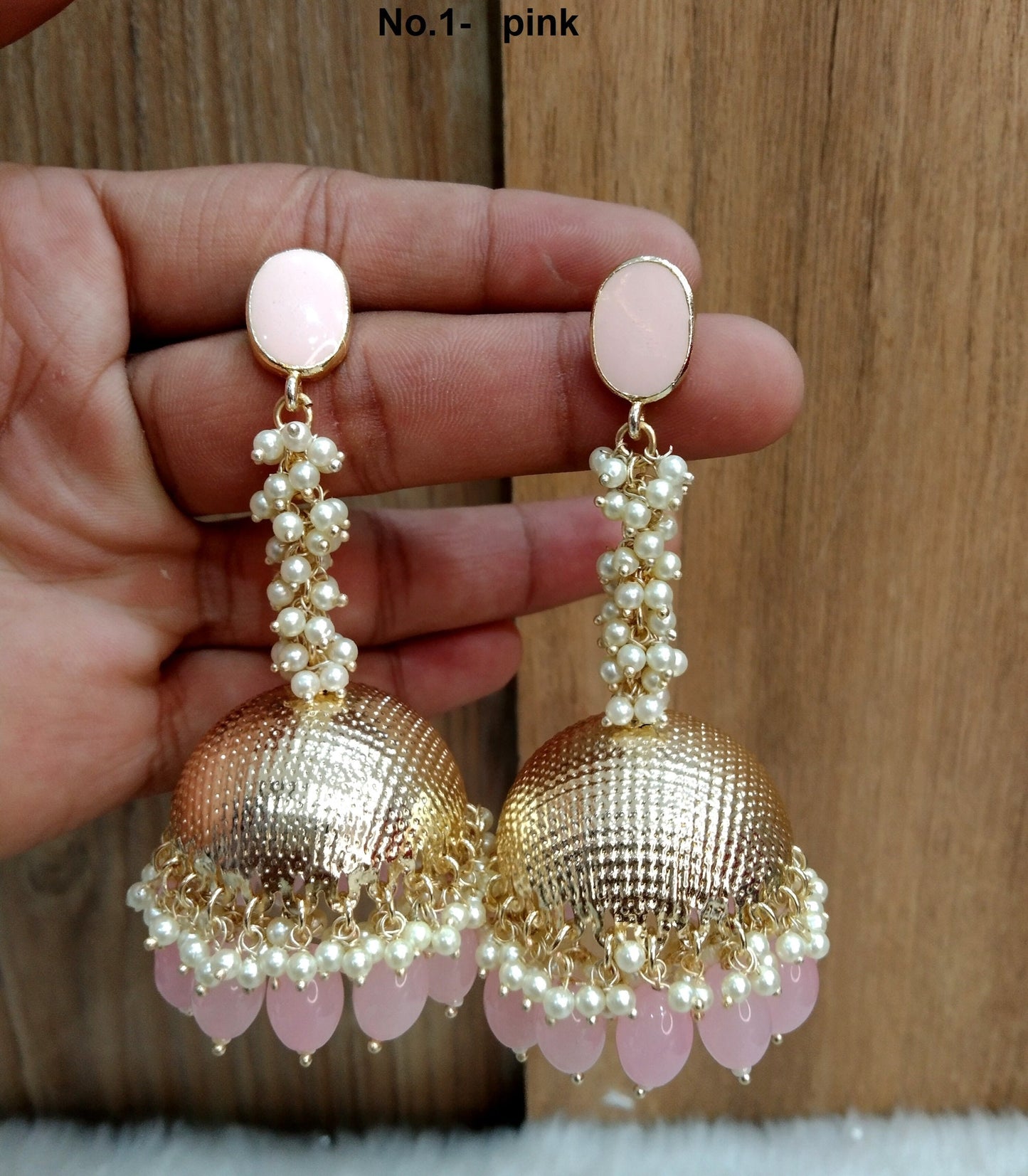 Indian Jhumka Earrings Jewellery/Indian Jewelry Bridal Maroon ,pink, gajjri, Yellow, black Jhumka diljit Earrings