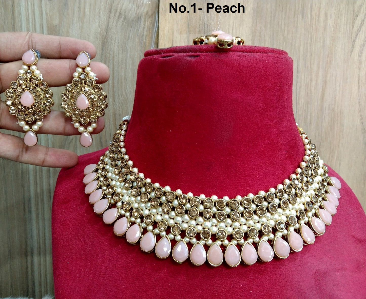 Indian Kundan Necklace  Jewellery Set/Bollywood wedding kundan Delicate Bridal Wedding Jewellery Set