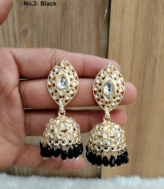 Indian Jhumka Earrings Jewelry/Indian Jewelry pink, black , yellow Jhumka diljit Earrings