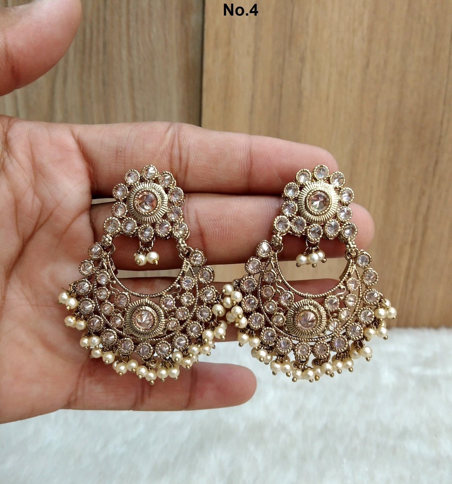 Indian Jewellery/Indian antique gold Earrings/Indian bridal Earrings Set Jewellery/Antique gold wedding Bollywood Jewellery Set