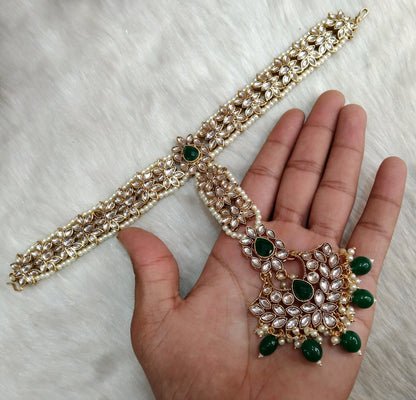 Indian Headpiece Matha Patti sheesh phool Head Chain/Bollywood Head Piece Tikka Hair chain/ Indian Head Jewellery/Pakistani Head Jewellery