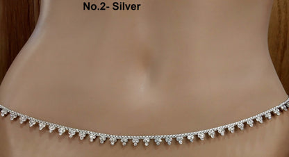 Sari Saree Chain Jewellery Indian Kamarbandh Kamarband Belt/silver Simple Body Chain beach Jewellery