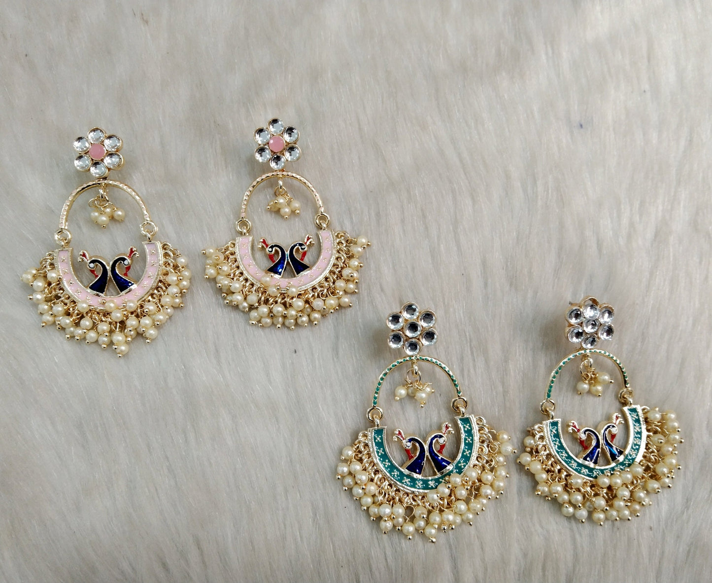 Indian Jewellery/Indian Earrings/Indian bridal Earrings Set Jewellery/kundan gold wedding Bollywood Jewellery drive set