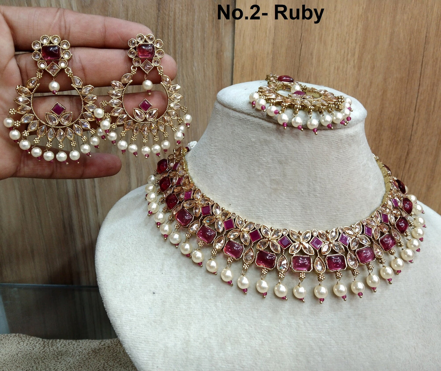 Indian Jewellery/Dark gold mint pink, Ruby necklace Set/Bollywood Gold Indian Jewelry Jewellery Set cairns /Bridesmaid jewellery sets