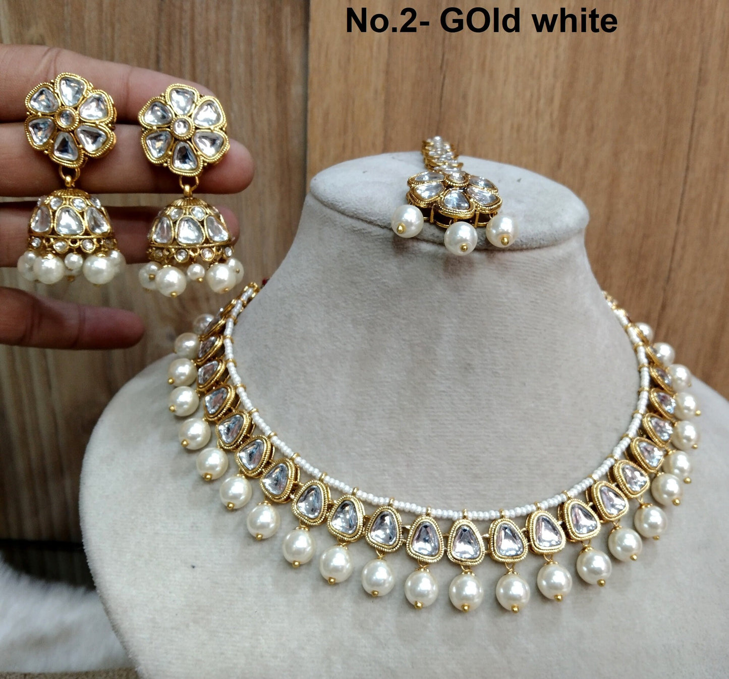 Indian  Jewellery , Kundan necklace Set Indian Wedding Bridal Ethnic Bridal Necklace, bridesmaids polo set, Punjabi set