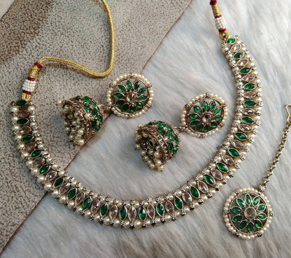 Indian Jewellery/Dark gold  necklace Set/Bollywood Gold Indian  Jewellery Set /jewellery sitara sets