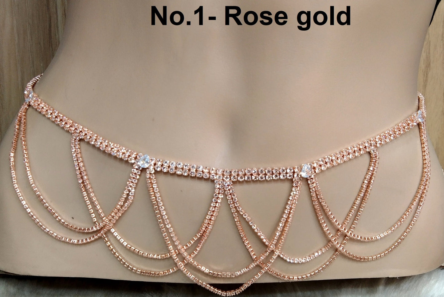 Waist Chain Belly Waist Sari Saree Chain Jewellery Indian Kamarbandh Kamarband Belt/Rose gold silver Simple Body Chain Jewellery