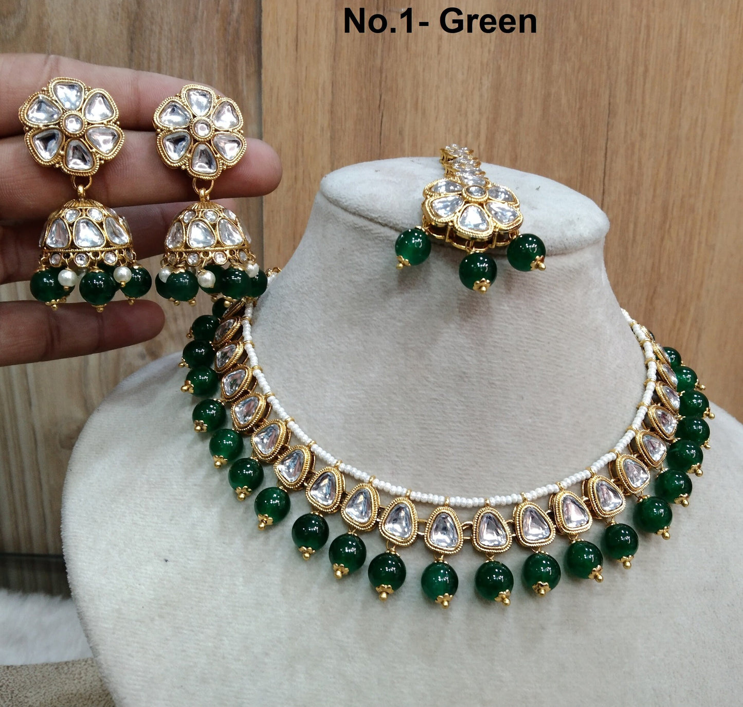 Indian  Jewellery , Kundan necklace Set Indian Wedding Bridal Ethnic Bridal Necklace, bridesmaids polo set, Punjabi set