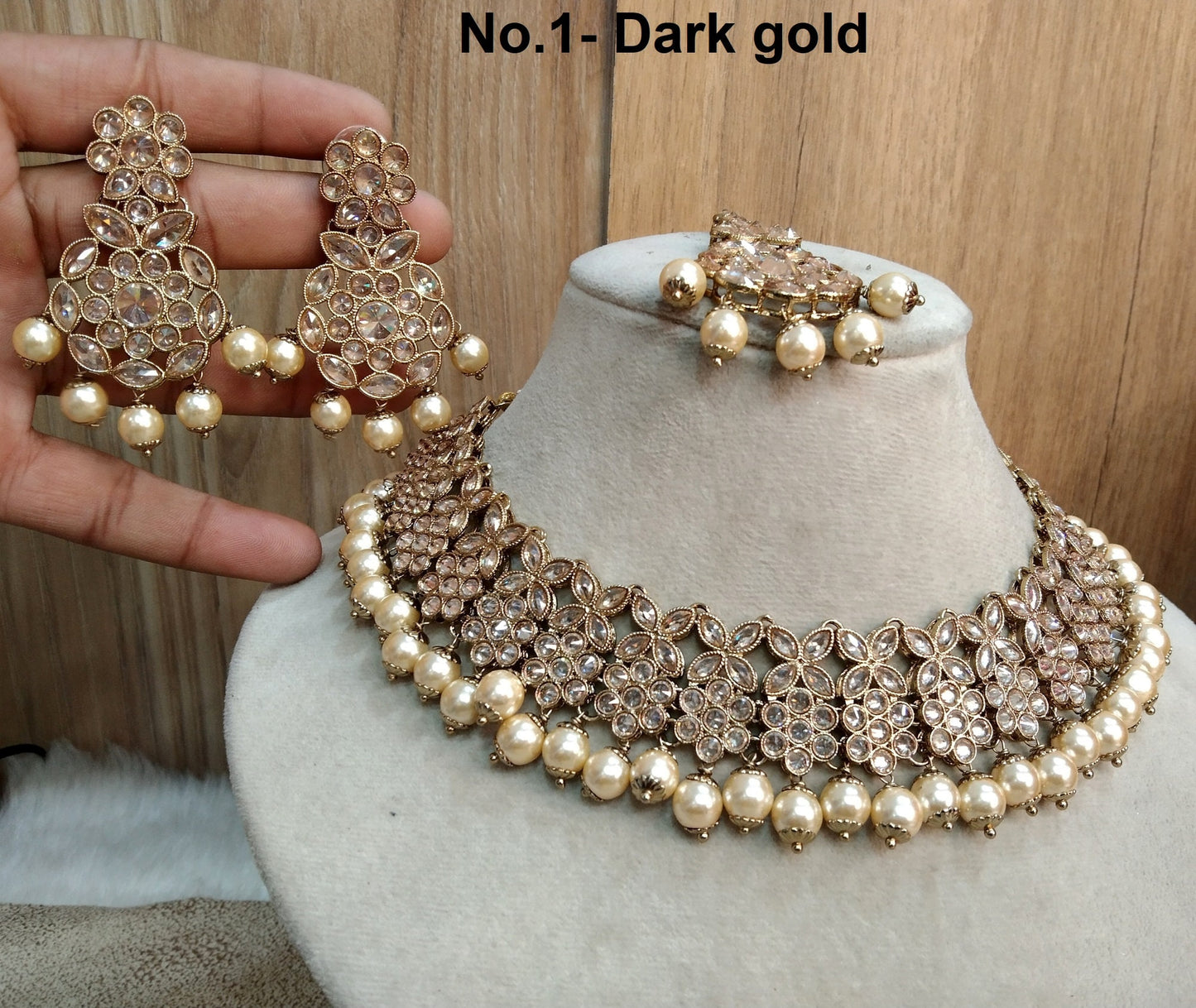 Indian  Jewellery Antique gold  Necklace Tikka Set/Gold burbank Bollywood Necklace Set/Indian necklace ethnic necklace set