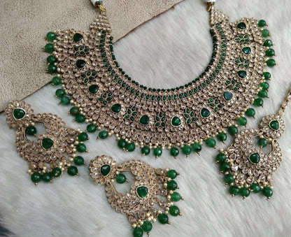 Indian Jewellery/Dark gold necklace Set/Bollywood Gold Indian Jewelry Jewellery timaru Set /Bridesmaid jewellery sets