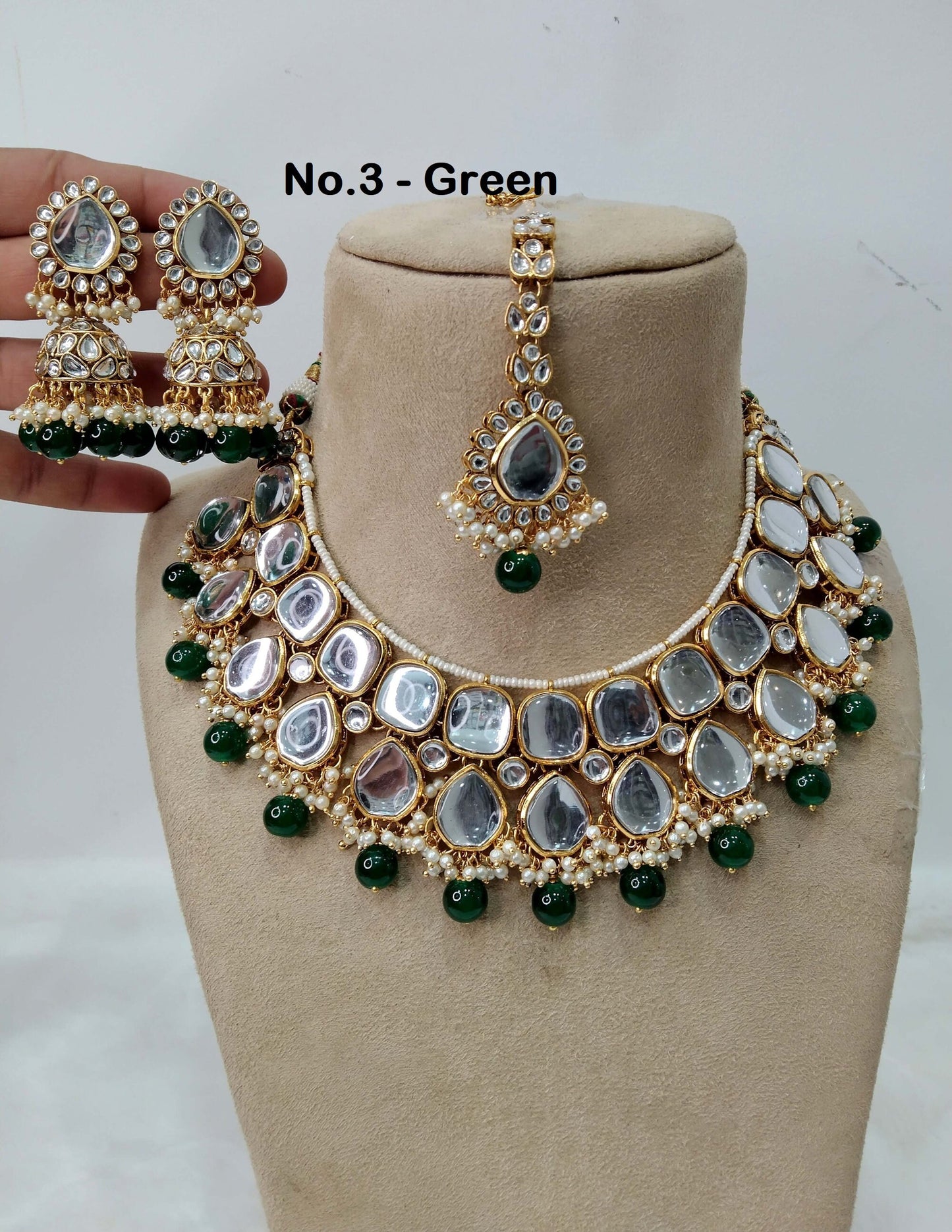 Ivory Indian  Jewellery , Kundan necklace Set Indian Wedding Bridal Ethnic Bridal Necklace,bridesmaid sona set,Punjabi set