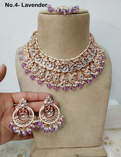 Indian Jewellery/ Gold Bridal Kundan necklace Set Indian Maroon, Gold white, Rama Bridal Jewellery kaskade  kundan Necklace set