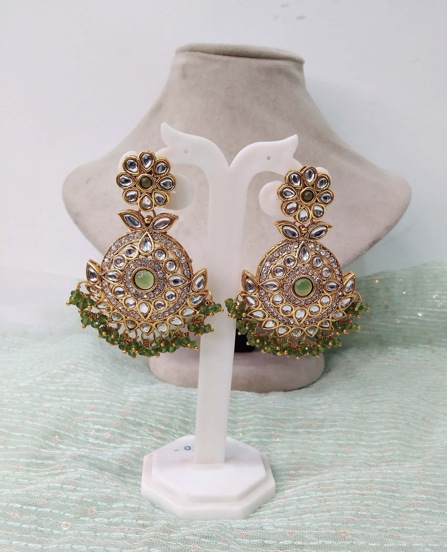 Indian Jewellery/ Green, rama green, maroon, Kundan Jewelry Earrings Tikka Set/Indian Earrings Punjabi Bollywood Set Jewellery/Bollywood Set