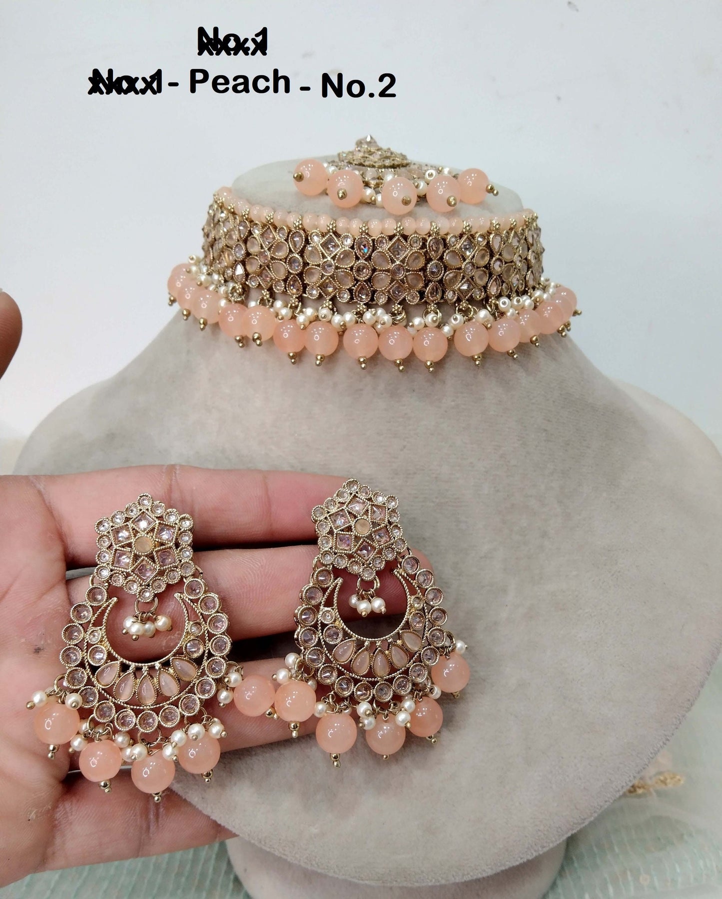 Indian  Jewellery/Dark gold  choker Set/Bollywood sea green,ruby, mint pink, peach Indian Jewellery Set /Reva Bridesmaid sets